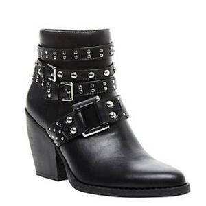 Madden Girl Black Studded Booties *BRAND NEW*